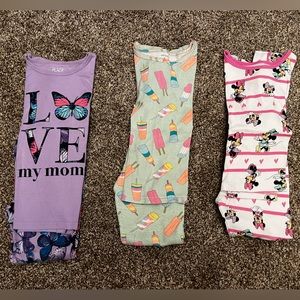 Girls Pajama Bundle - Size 5/6 - 22 pieces total